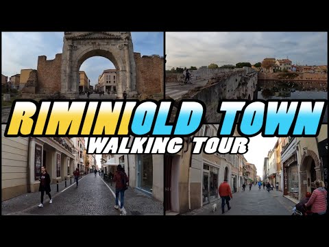 Rimini Old Town Walking Tour - Rimini Italy (4k)