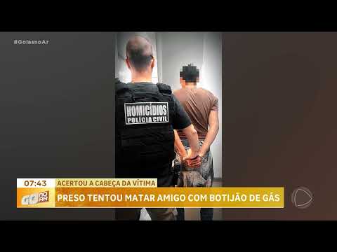 Homem tenta matar outro com botijão de gás