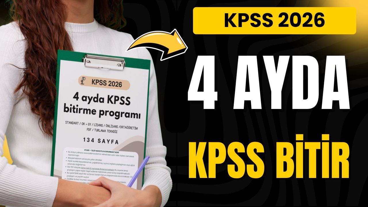 4 Ayda KPSS Bitirme Programı / KPSS 2026 / PDF