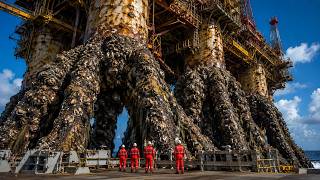 The Hidden Process Behind Removing a 27,000-Ton Giant Oil Rig. Mega Engineering Documentary