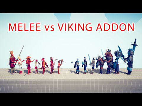 MELEE Team vs VIKING ADDON Team - Totally Accurate Battle Simulator TABS