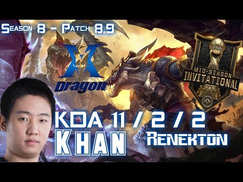 KZ Khan RENEKTON vs IRELIA Top - Patch 8.9 EUW Ranked