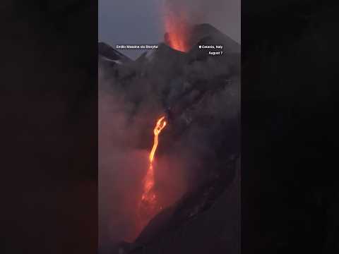 Rivers of lava pour from new vents on Italy’s Mount Etna