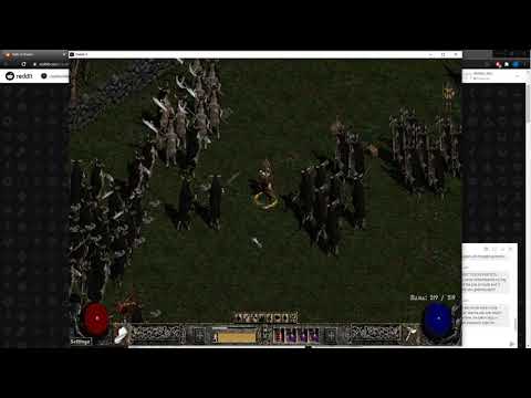 Ethereal Throw POD Barbarian Diablo 2 Path of Diablo (hell cow level grouping up big packs)