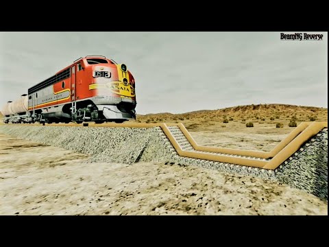 Locomotive 🚂 Trains vs Potholes#3 - BeamNG Drive || Beamng Drive Train Crashes