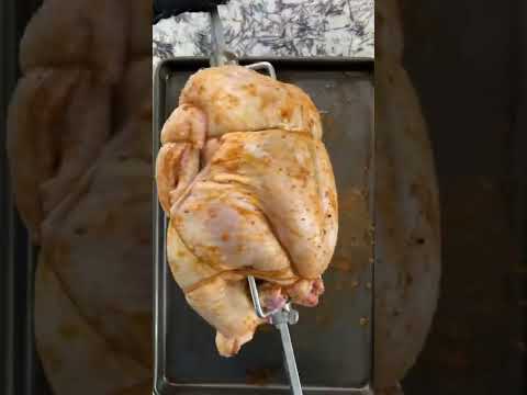 Rotisserie chicken on the Big Green Egg!