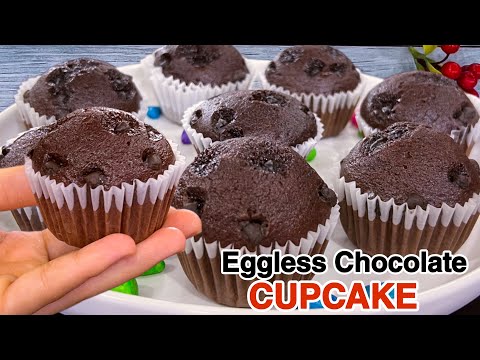 The Most Delicious Eggless Chocolate Cupcakes! Chocolate Cupcakes Recipe | Moist Chocolate Cupcakes