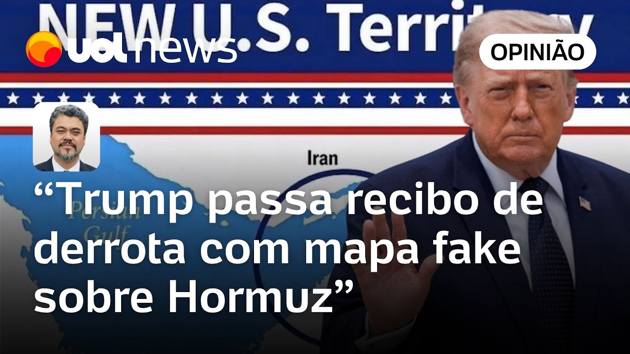 Trump passa um recibo de derrota ao provocar Irã com mapa fake sobre Hormuz | Sakamoto