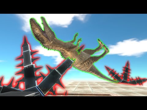 carcharodontosaurus vs death run - Animal Revolt Battle Simulator