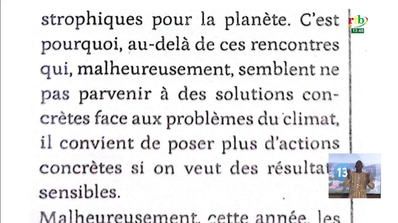 RTB- JT de 13h du 12 novembre 2025