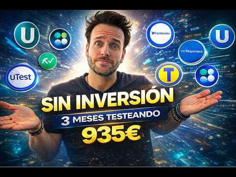 26 plataformas de tester en 3 meses — 935€ generados