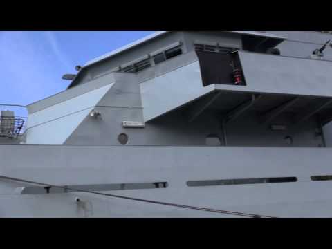 HMS Mersey comes alongside in Liverpool