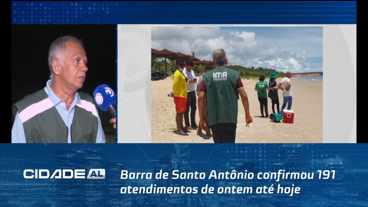 Maré Vermelha: Barra de Santo Antônio confirmou 191 atendimentos de ontem até hoje