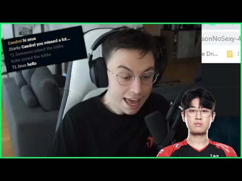 T1 Zeus Calls Caedrel Cute