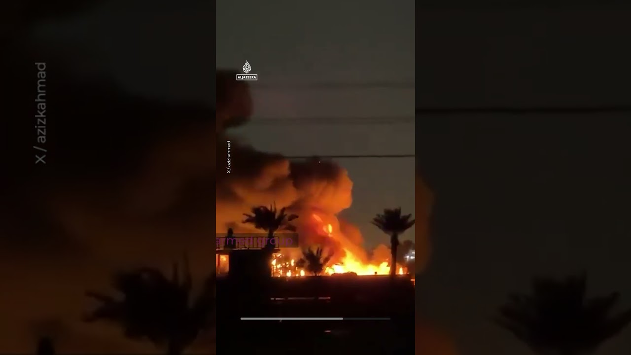 Video | Fire at US diplomatic facility after Baghdad drone attack  | AJ#shorts