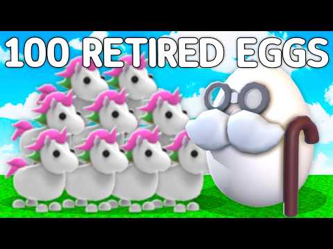 Hatching 100 Retired Eggs In Adopt Me!
