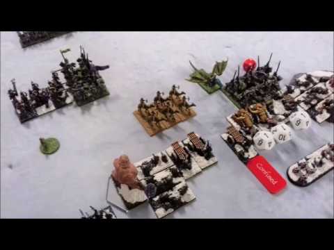 Warmaster Battle Report Dark Elves and Chaos Dwarfs vs Araby and Empire