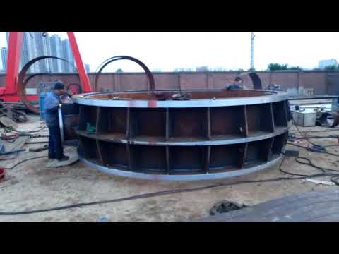 DN4200 PN10 butterfly valve welding