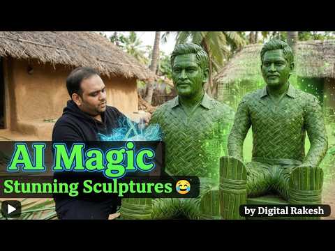 AI Magic Turns Banana Leaves into Stunning Sculptures  Viral AI Art Transformation 2025