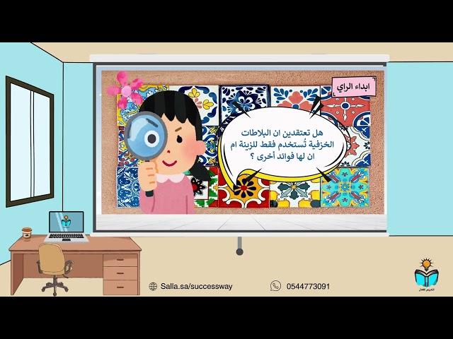 البلاطات الخزفية-التربية الفنية - ثاني متوسط-ف١-١٤٤٨هـ