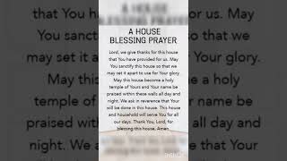 A House Blessing  prayer 🙏