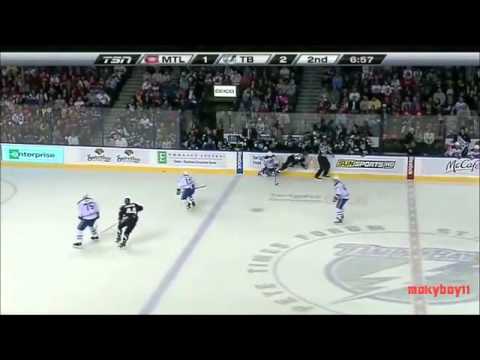 PK Subban's Huge Hit On Dana Tyrell - 30/12/2010