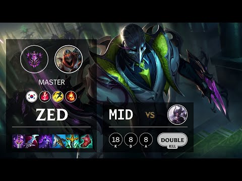 Zed Mid vs Syndra - KR Master Patch 11.24