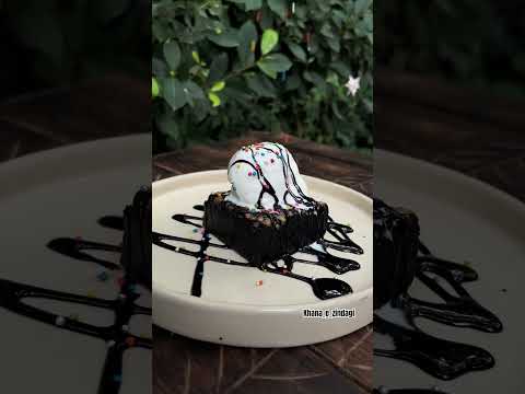 Icecream with brownie #dessert #ytshorts #brownie #ytshorts