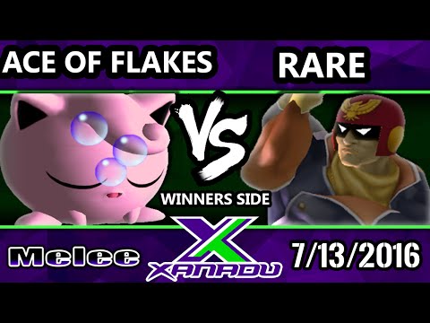 S@X 158 - Ace of Flakes (Jigglypuff) Vs. Rare (Captain Falcon) SSBM Tournament - Smash Melee