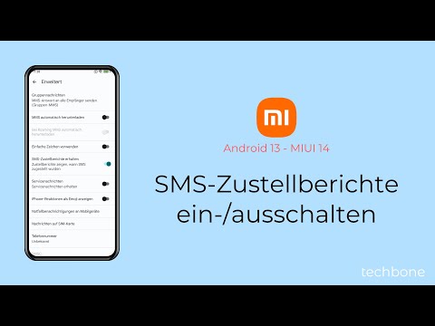 SMS-Zustellberichte einschalten oder ausschalten - Xiaomi [Android 13 - MIUI 14]