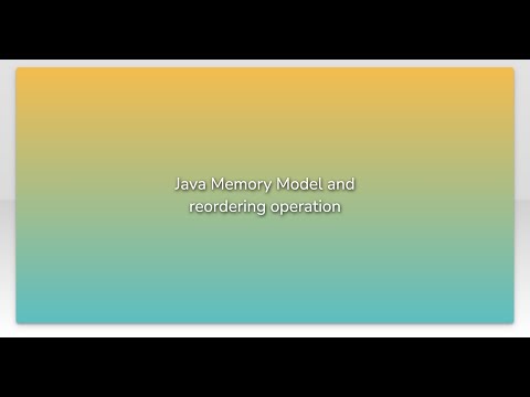 Java Memory Model and reordering operation