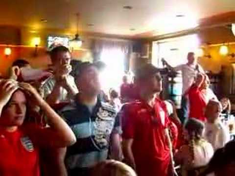 England out of the 2006 World Cup...from an English pub!!!