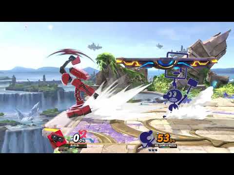 R.O.B VS Mr.Game & Watch SSBU!