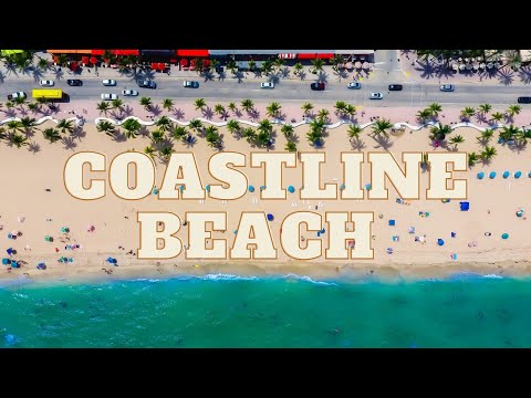 Coastline Beach full drone view