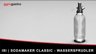 ISI | Sodamaker Classic - Appareil à gazéifier l'eau - 1 litre - Acier inoxydable