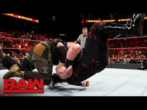 Braun Strowman Sends Kane Through The Ring To Close Off Raw