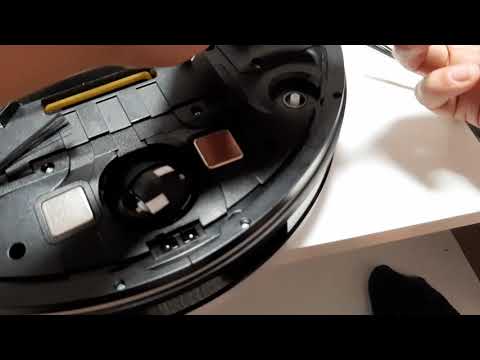 ilife v8 plus cleaning brushes and uder the brushes.