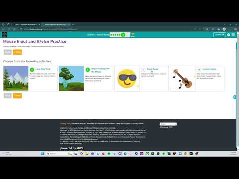 Code.org - CS Discoveries - Unit 3: Interactive Animations & Games: Lesson 17: Mouse input: Level 6