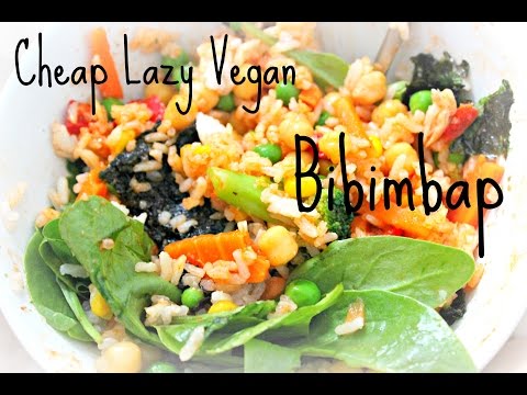 Bibimbap Recipe (Cheap Lazy Vegan style) Video