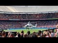 Zo landde de Feyenoord-helikopter in de Kuip (Beelden: FOX Sports)