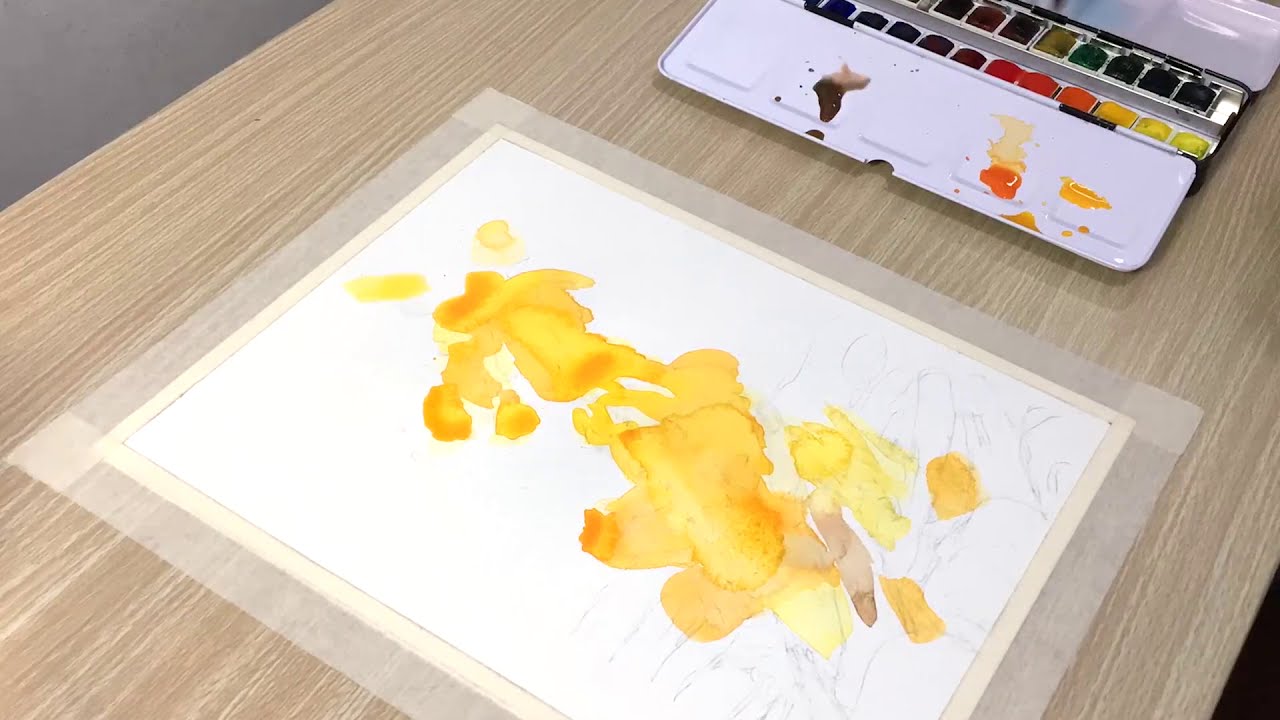 painting realistic fire using watercolors by kembart