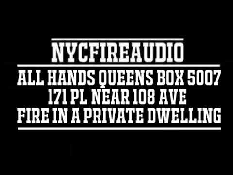 NYCFireAudio - Queens All Hands Box 5007 - FIre in the basement of a private dwelling - 12/21/17