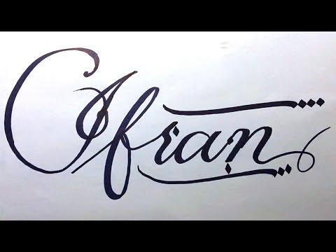 Ifran Name Signature Calligraphy Status | How to Cursive write with cut Marker #ifran @Ifran