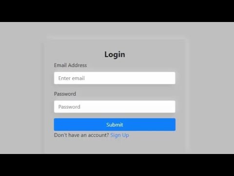 login page using Bootstrap