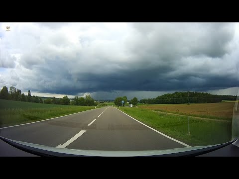 kräftiges Gewitter am 5.6.21 mit Shelf, Platzregen und kleineren Straßenüberflutungen