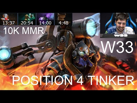 W33 (( SMURF )) POSITION 4 - TINKER - TOO EZ  FOR 10k MMR - DOTA 2