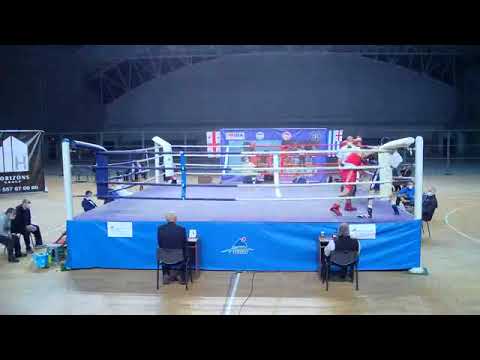 25-2-2022(80kg) RED Luka Machutadze VS BLUE Levan Gelovani.Georgian Boxing Championship Quarterfinal