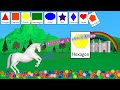 Shapes Unicorn Learning For Kids