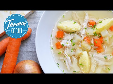 Hühnersuppe mit Grießnocken wie im Restaurant