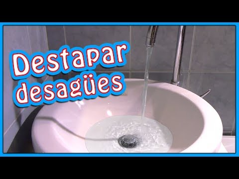 Part of a video titled CÓMO DESTAPAR DESAGÜES lavaplatos, lavamanos, duchas